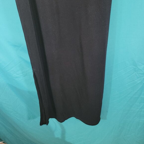 Rag & Bone/Jean Black Sleeveless Midi Dress Size M Cotton & Modal Blend Made In - Picture 11 of 11